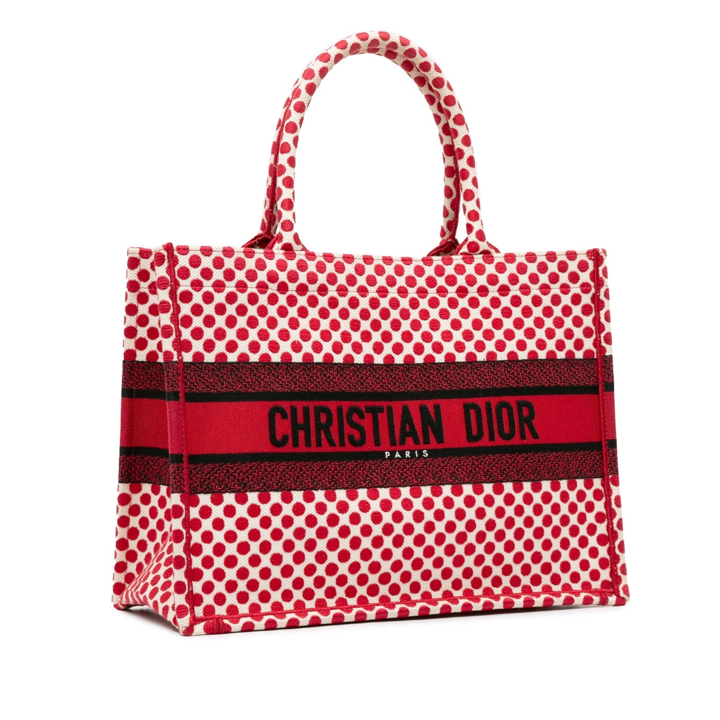 Dior Book Tote Canvas Red Tote Bag