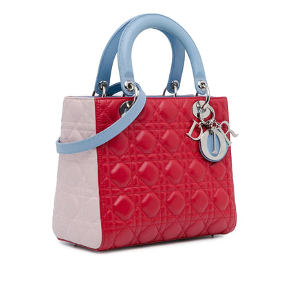 Dior Lady Dior Cannage Red Handbag
