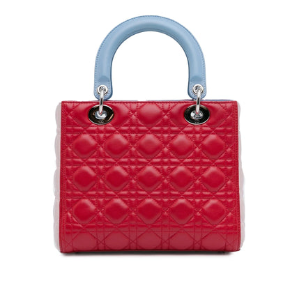 Dior Lady Dior Cannage Red Handbag