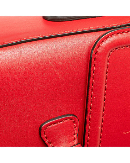 Medium Leather Crossbody Bag with Detachable Strap and Interior Pockets