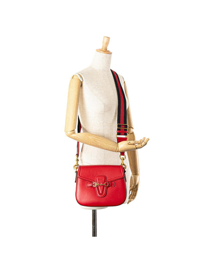 Medium Leather Crossbody Bag with Detachable Strap and Interior Pockets