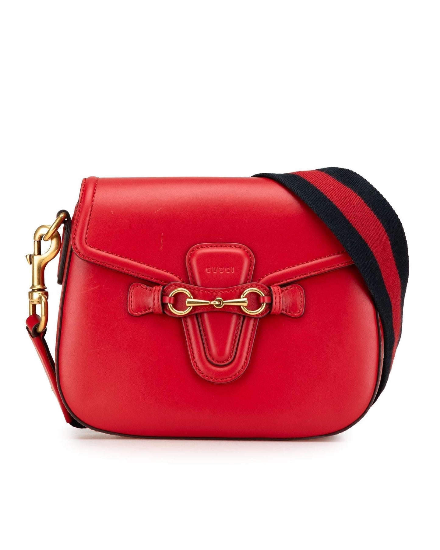 Medium Leather Crossbody Bag with Detachable Strap and Interior Pockets