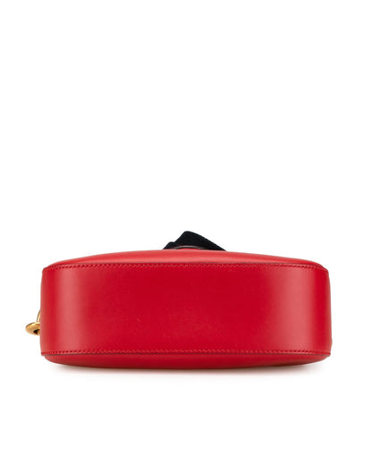 Medium Leather Crossbody Bag with Detachable Strap and Interior Pockets