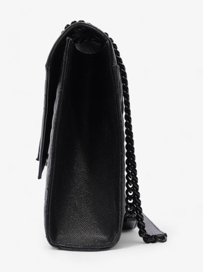 Saint Laurent Envelope Leather Black Shoulder Bag Style 27