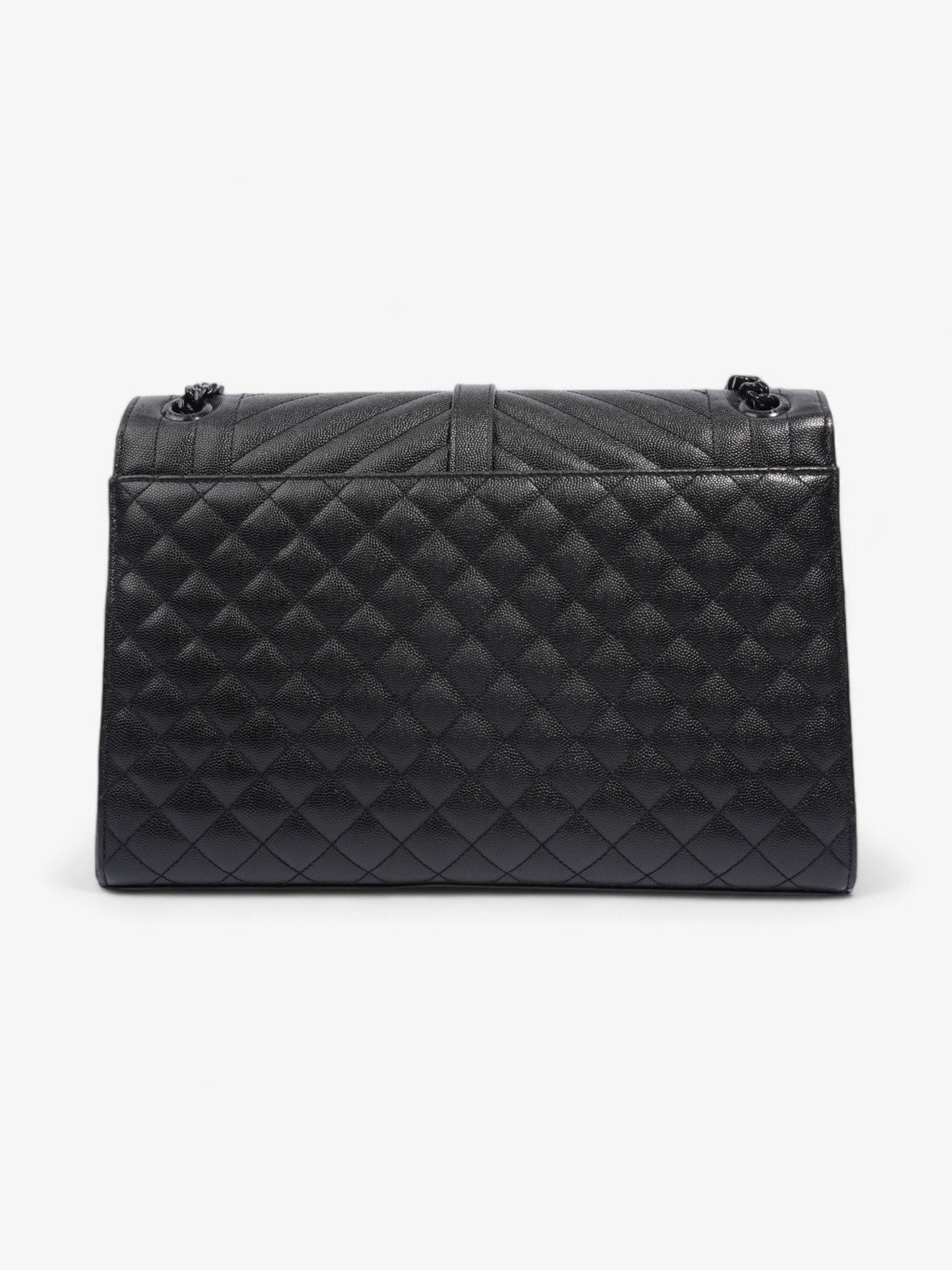 Saint Laurent Envelope Leather Black Shoulder Bag Style 27