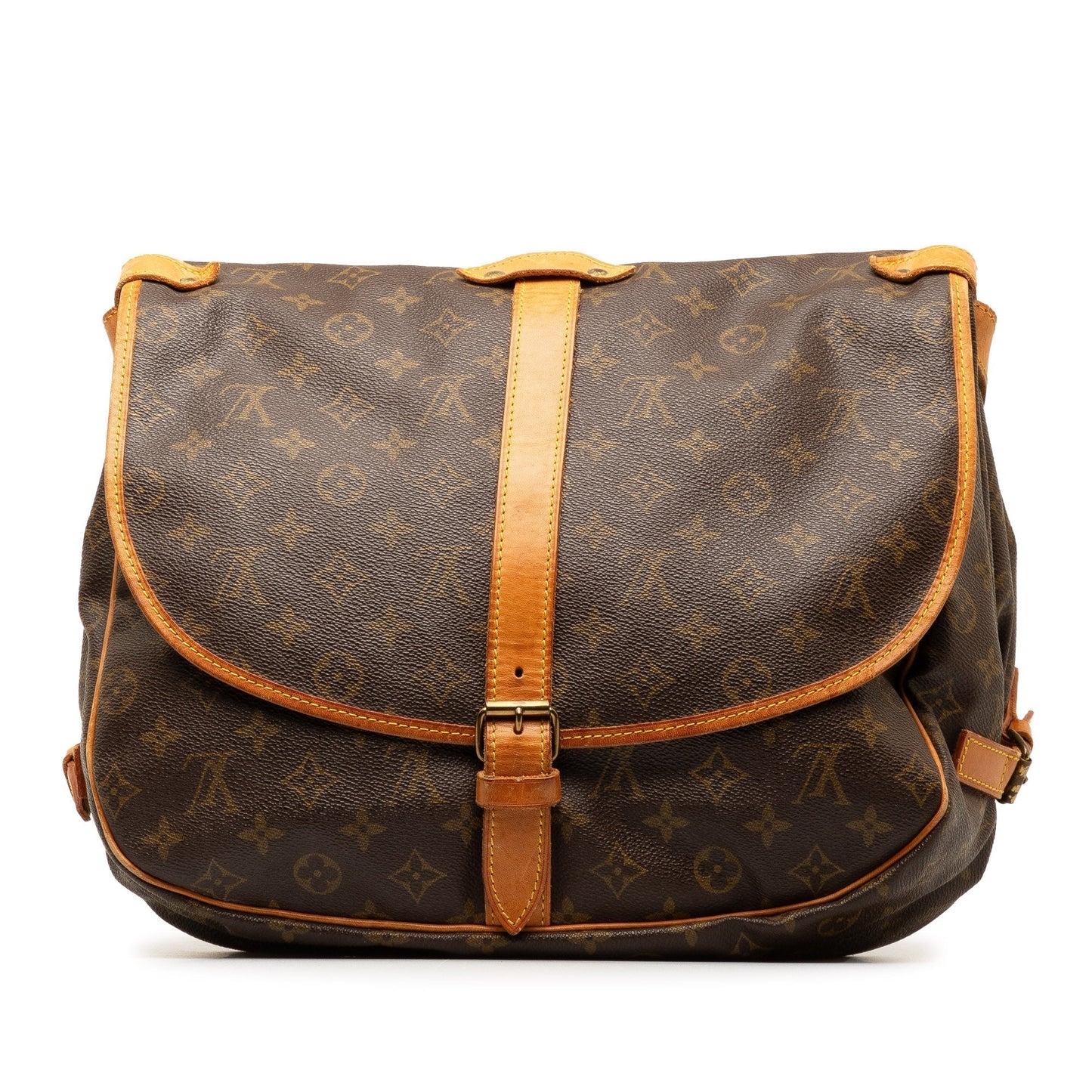 Brown Louis Vuitton Monogram Saumur 35 Crossbody Bag