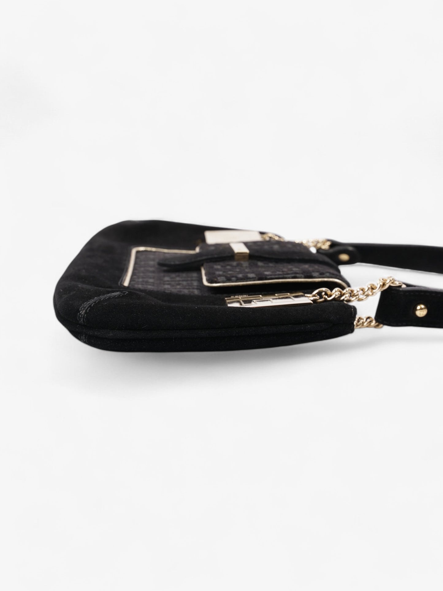 Fendi Zucchino Black Shoulder Bag Zucchino