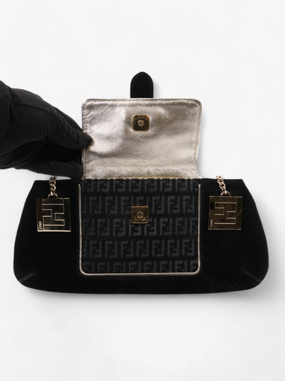 Fendi Zucchino Black Shoulder Bag Zucchino