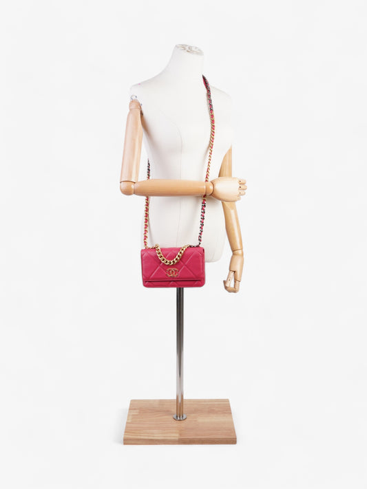 Chanel 19 Wallet On Chain Pink Lambskin Leather