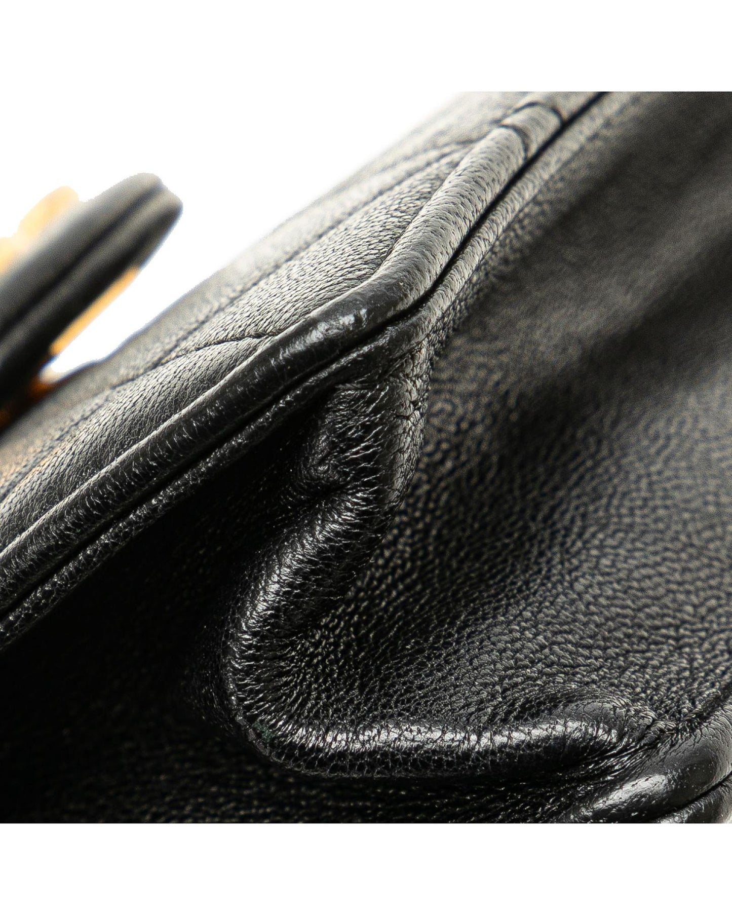 Quilted Lambskin Crossbody Bag with Pearl Chain Strap