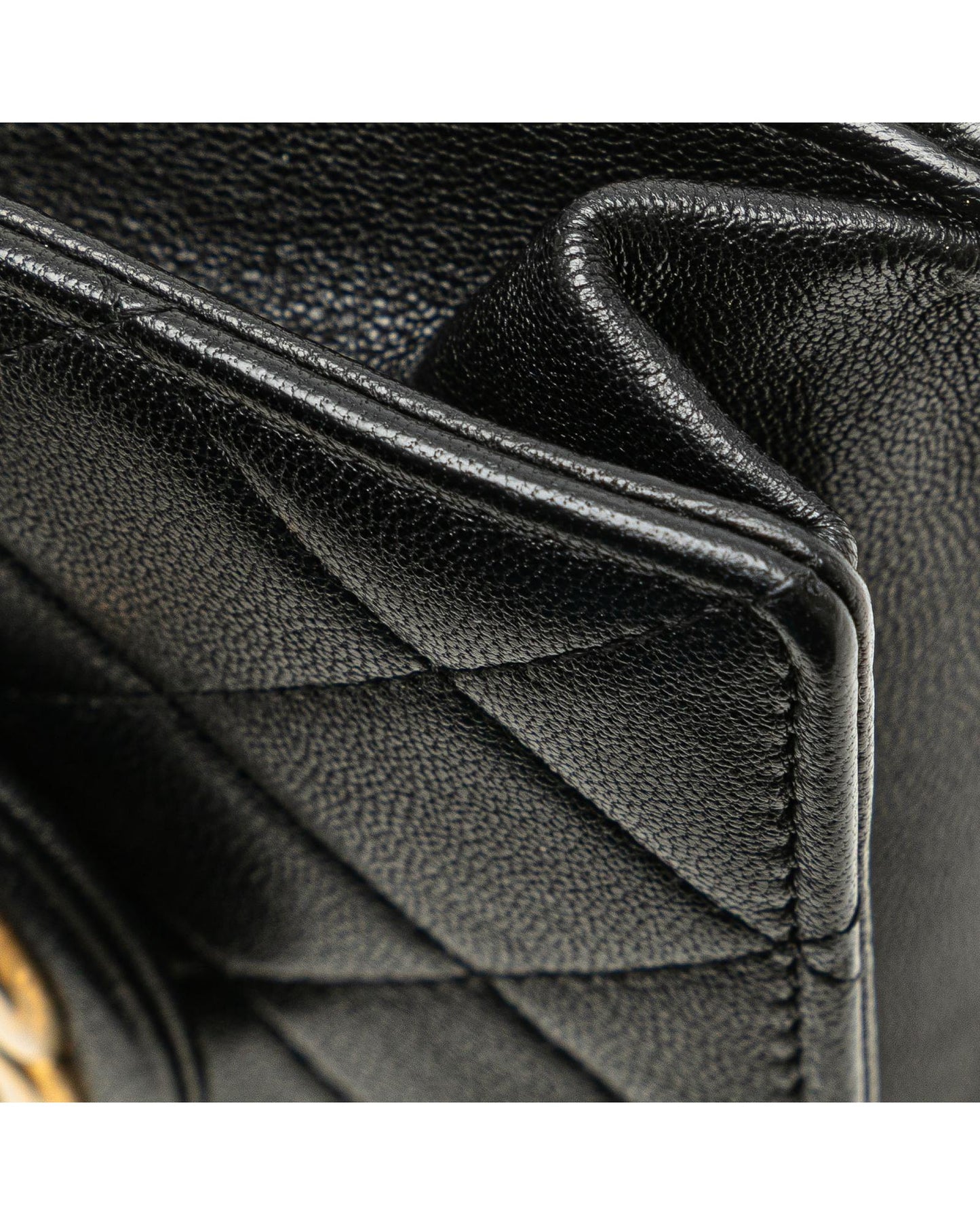 Quilted Lambskin Crossbody Bag with Pearl Chain Strap