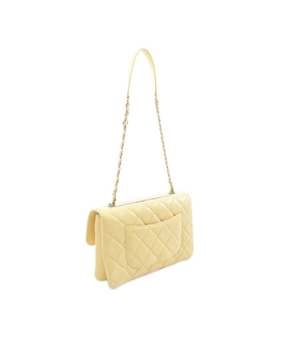 Quilted Lambskin Trendy CC Flap Crossbody Bag with Chain Straps