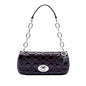 Purple Dior Patent Cannage Rendezvous Shoulder Bag
