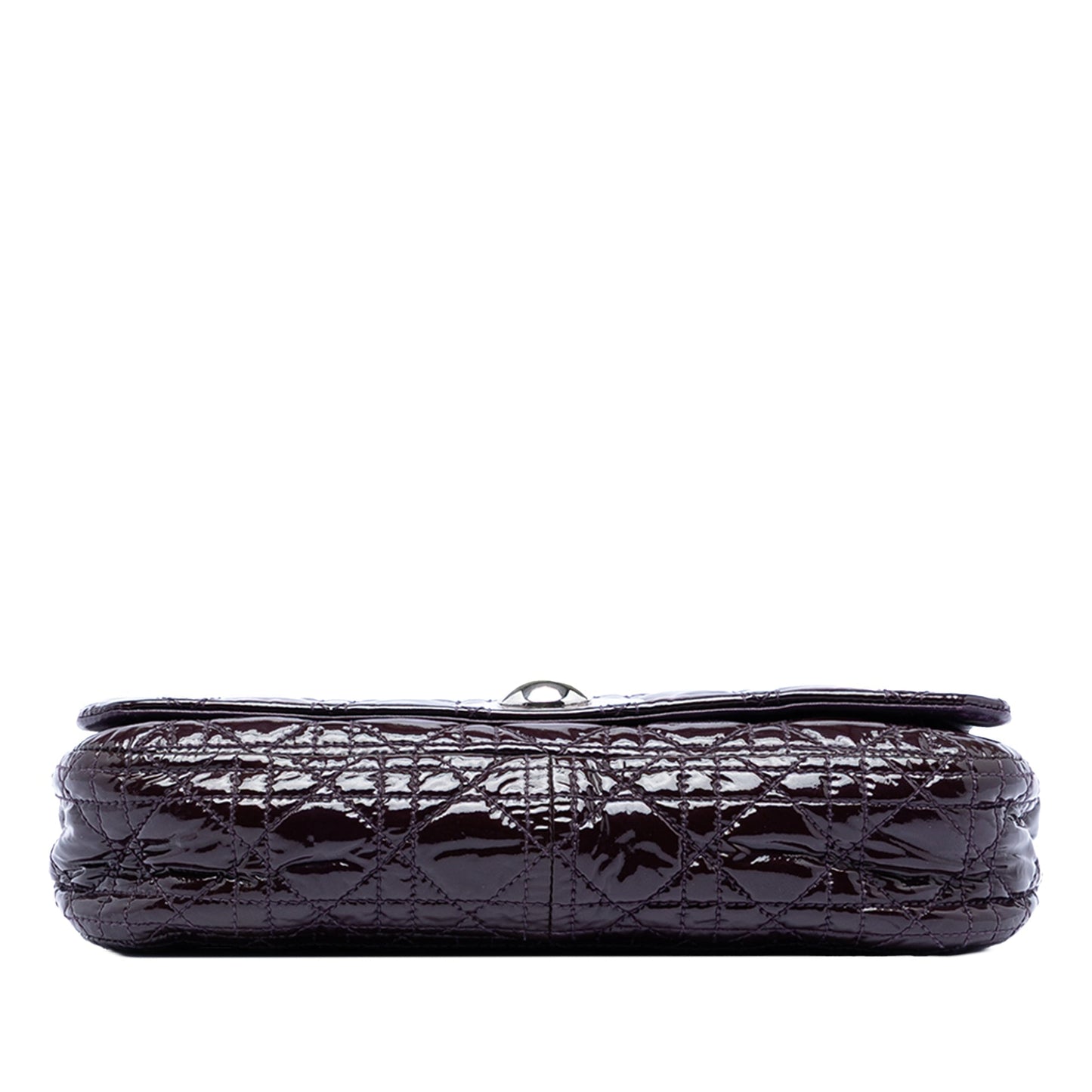 Purple Dior Patent Cannage Rendezvous Shoulder Bag