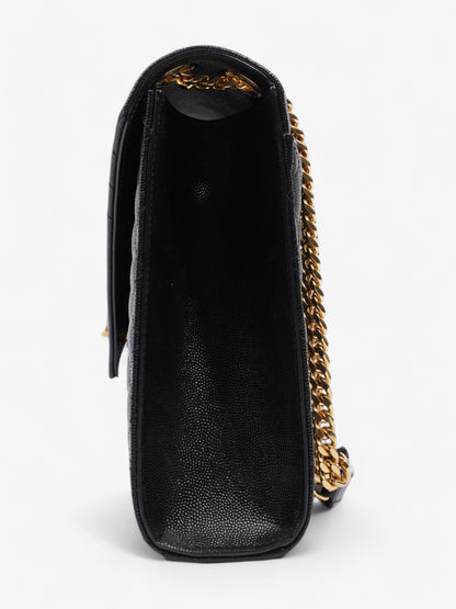 Saint Laurent Envelope Black Calfskin Leather Large