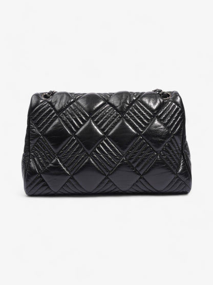 Chanel In And Out Flap Bag Black Lambskin Leather Maxi