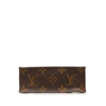 Brown Louis Vuitton Monogram Petit Sac Plat Satchel