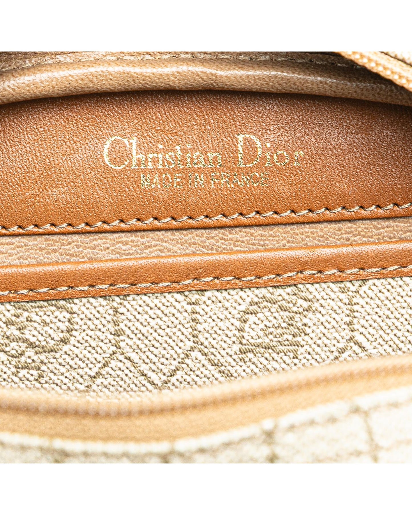 Honeycomb Coated Canvas Crossbody Bag with Leather Trim