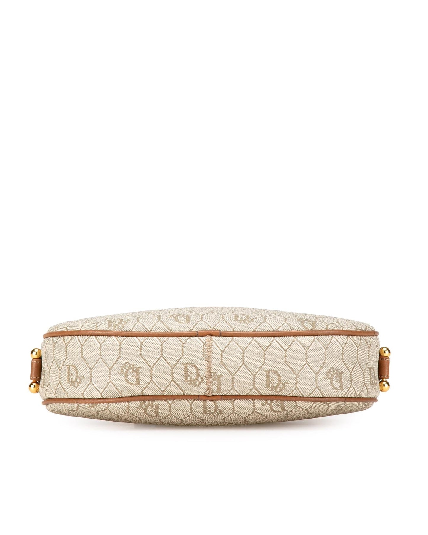 Honeycomb Coated Canvas Crossbody Bag with Leather Trim