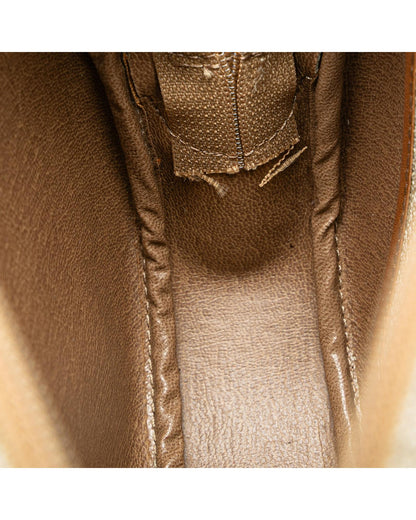 Honeycomb Coated Canvas Crossbody Bag with Leather Trim