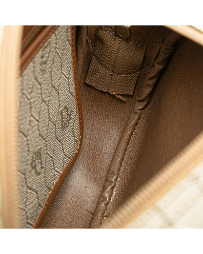 Honeycomb Coated Canvas Crossbody Bag with Leather Trim