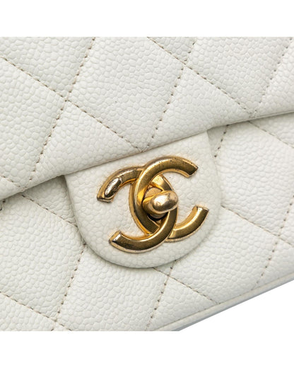 Mini Quilted Chain Flap Crossbody Bag with Turn Lock Closure