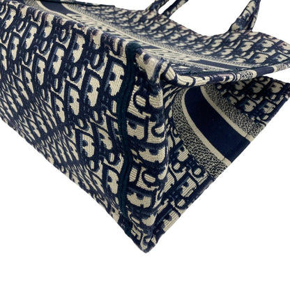 Christian Dior Tote Bag canvas Navy Small Book tote Women