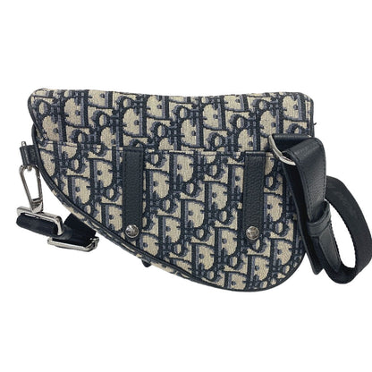 Christian Dior Sling bag canvas Navy oblique saddle bag Women