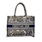 Christian Dior Tote Bag canvas white Toile de Jouy Embroidered Women