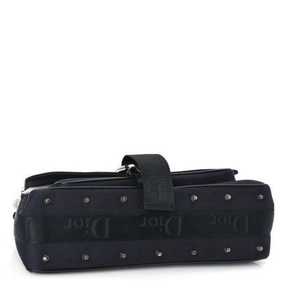 Christian Dior Silk Jersey Crystal Hardcore Bag Navy