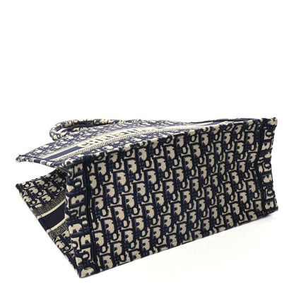 Christian Dior Oblique Medium Book Tote Blue Multicolor