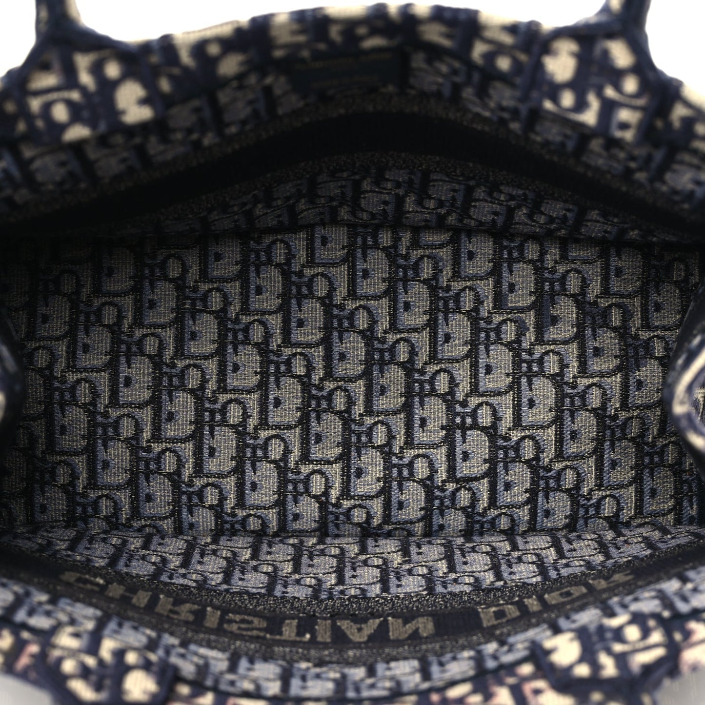 Christian Dior Oblique Medium Book Tote Blue Multicolor