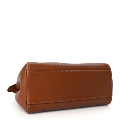Fendi Nappa Mini Peekaboo Iconic Satchel Corteccia