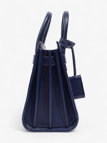 Saint Laurent Sac De Jour Blue Leather Nano