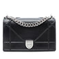 Black Dior Small Lambskin Diorama Flap Crossbody Bag