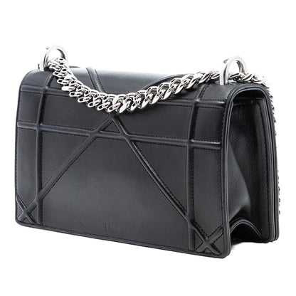 Black Dior Small Lambskin Diorama Flap Crossbody Bag