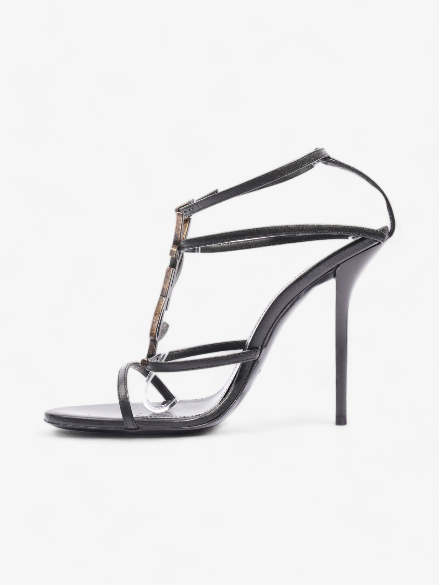 Saint Laurent Cassandra 110 120Mm Black Leather Eu 40 5 Uk 7 5