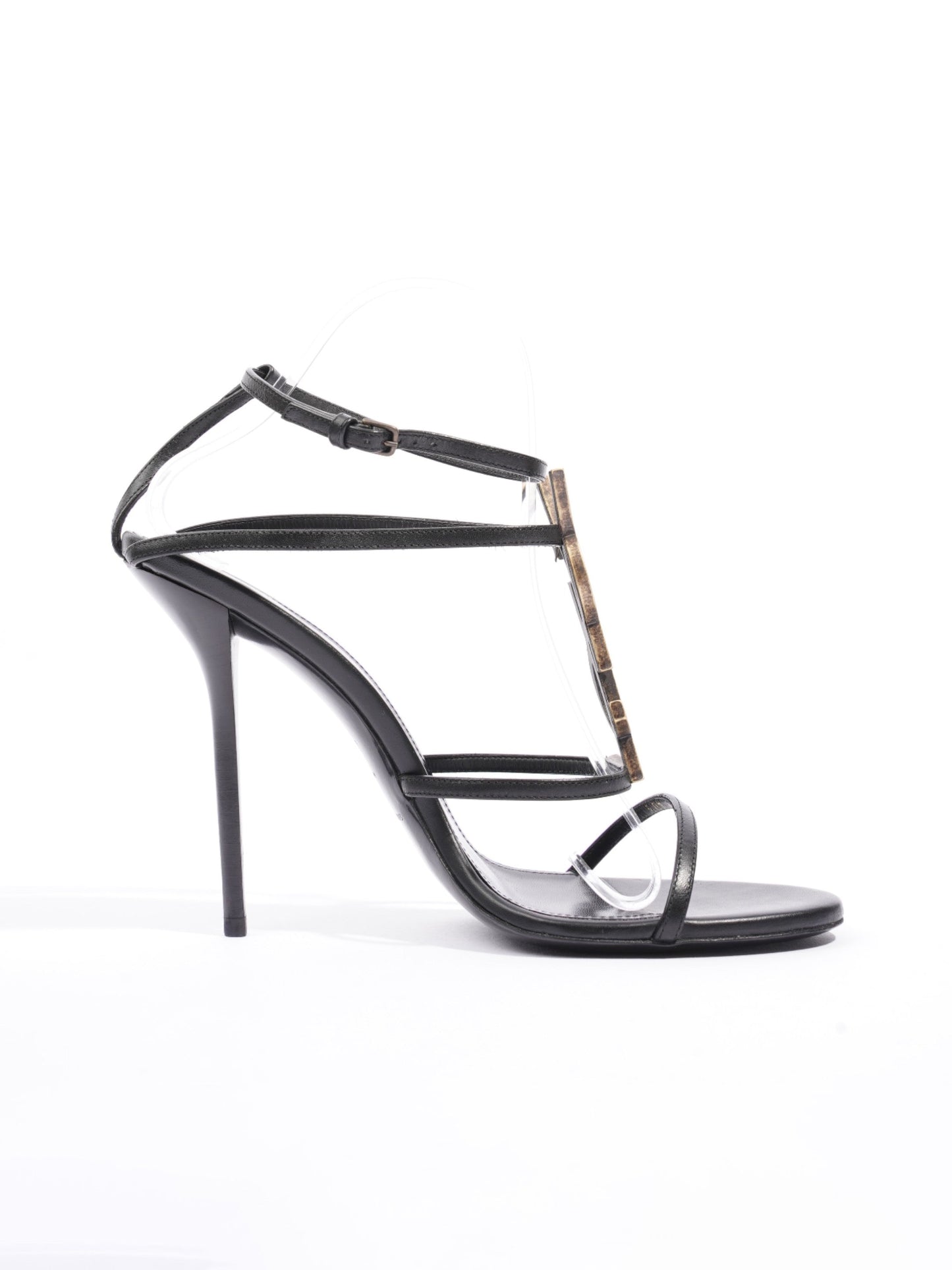 Saint Laurent Cassandra 110 120Mm Black Leather Eu 40 5 Uk 7 5