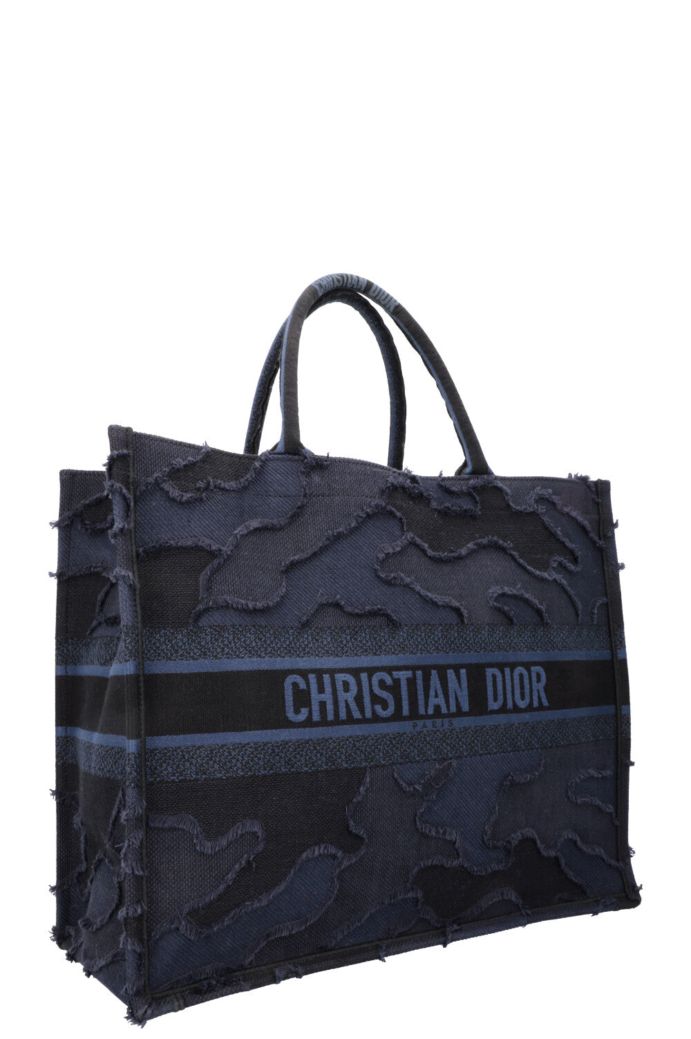 Christian Dior Medium Book Tote Navy Camouflage
