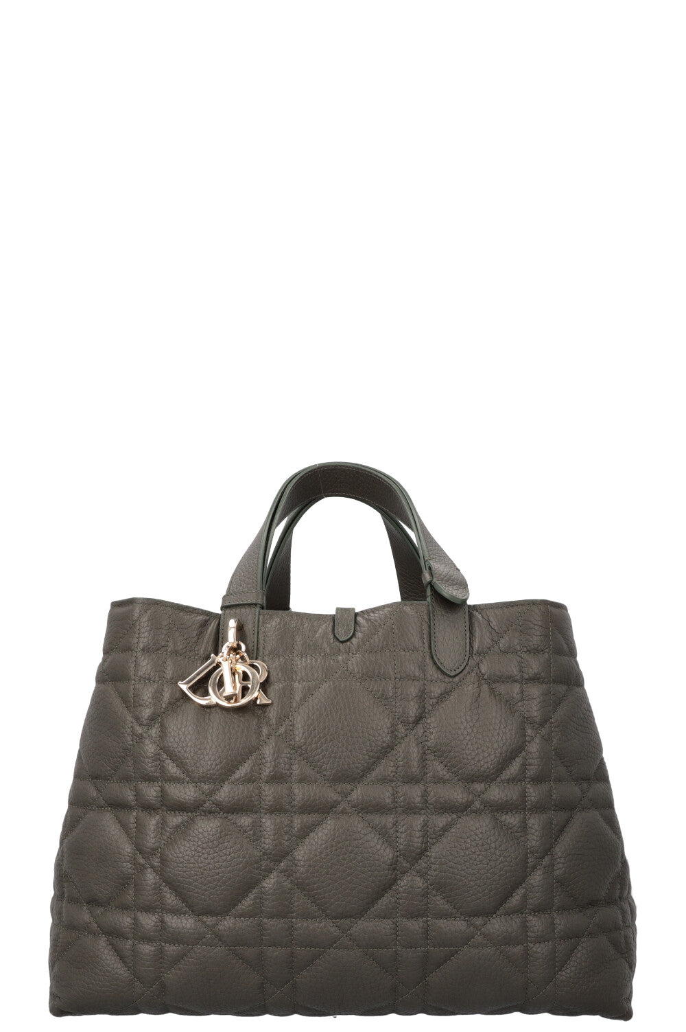 Christian Dior Large Toujours Handbag Macrocannage Olive
