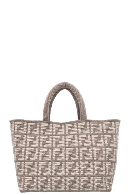 FENDI Large Zucca Tote Bag Cashmere Grey