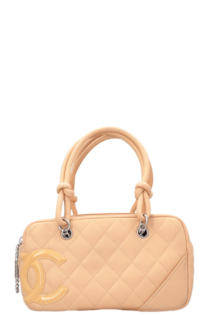 Chanel Cambon CC Bowling Bag Small Beige
