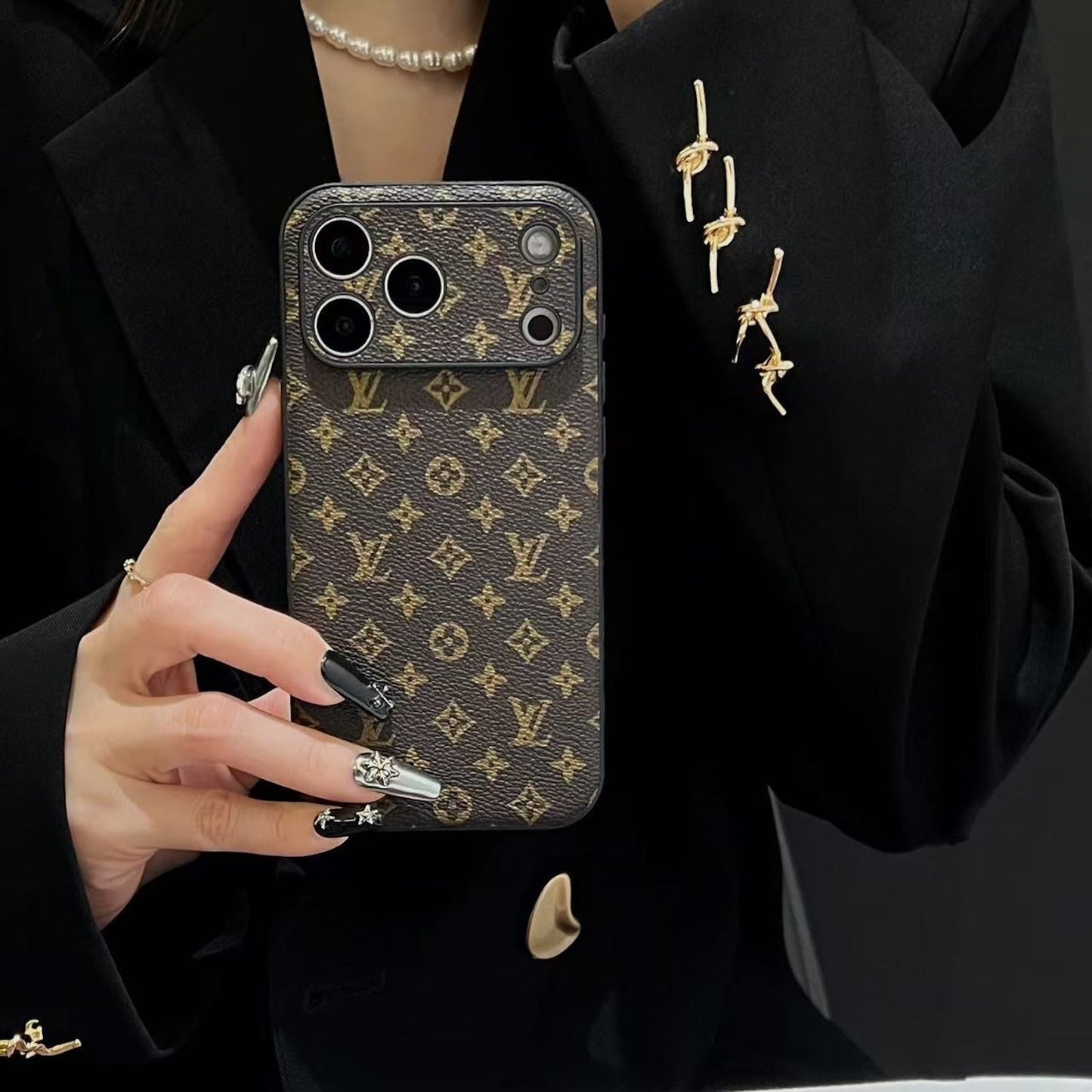 MINI LV BROWN  MONOGRAM CUSTOM SIDE