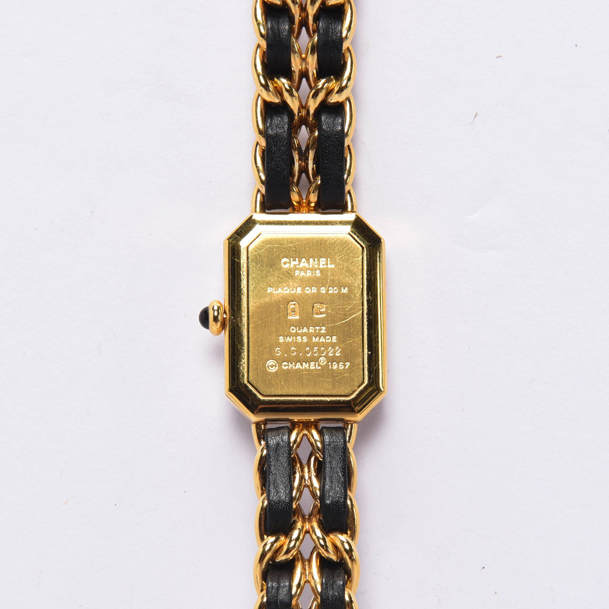 Chanel Black & Gold Chain Premiere Watch