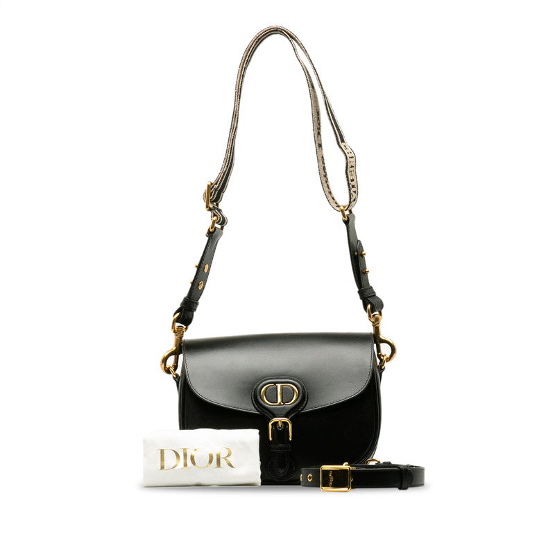 Christian Dior Shoulder Bag Crossbody Bag Black Calf Leather M9319UMOL