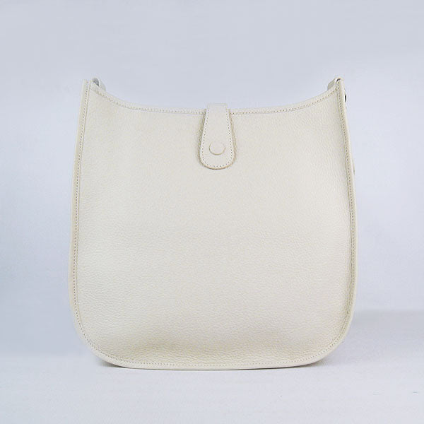 Luxury Hermes Evelyne I Handbag Beige Silver