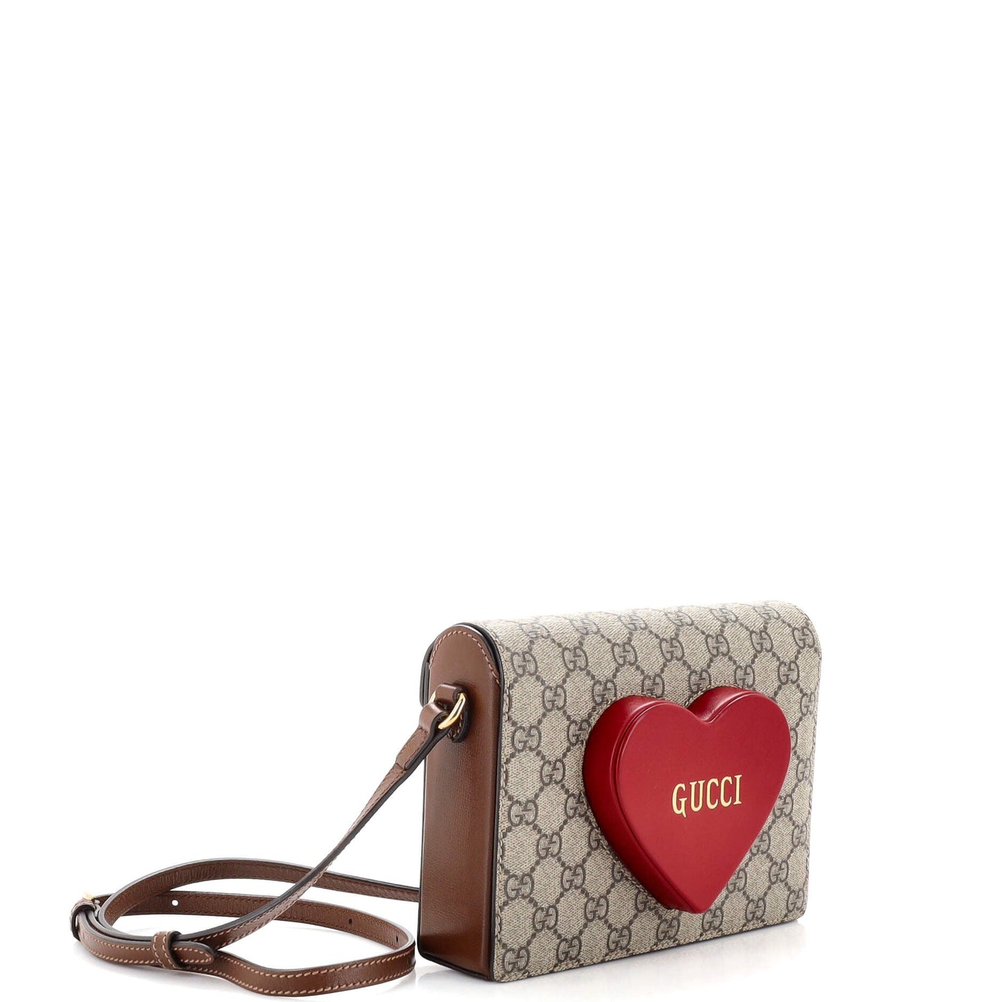 Logo Heart Crossbody Bag GG Coated Canvas
