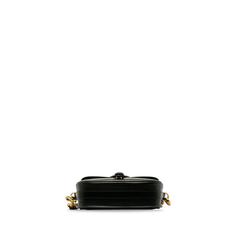 Christian Dior Shoulder Bag Crossbody Bag Black Calf Leather M9319UMOL