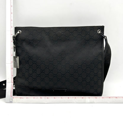 Gucci Black GG Canvas Crossbody Bag gu9909cc