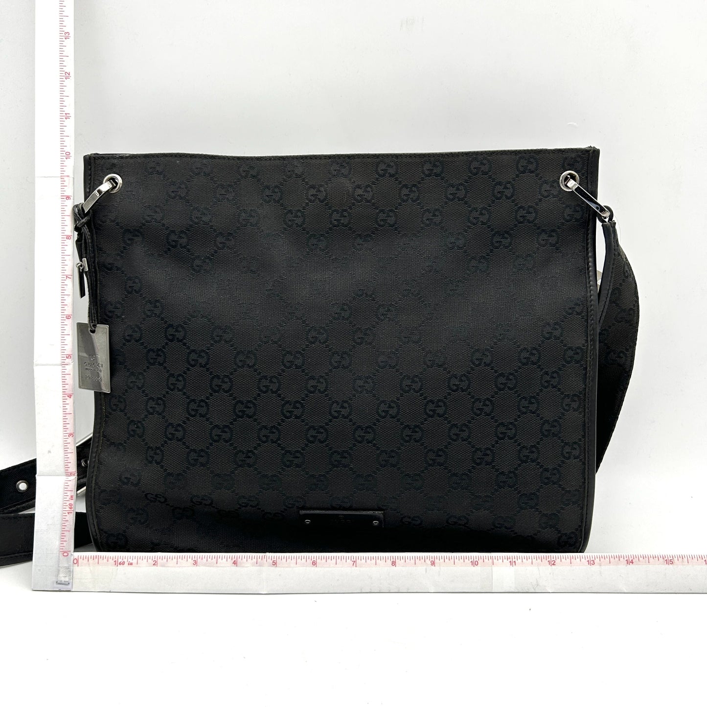 Gucci Black GG Canvas Crossbody Bag gu9909cc